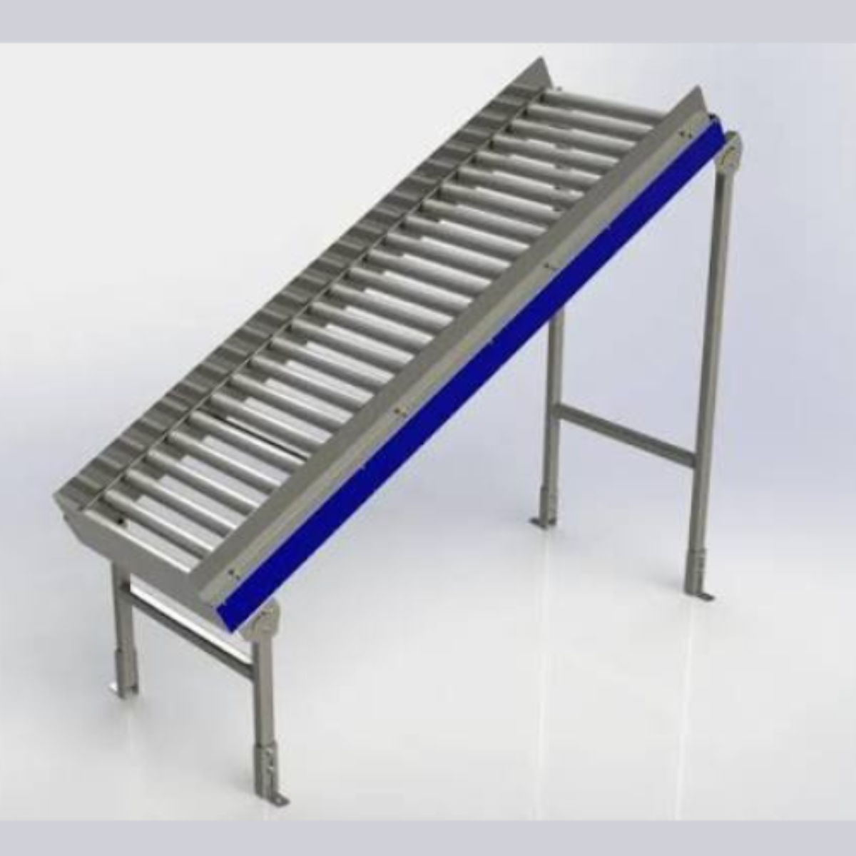 Mild Steel Gravity Roller Conveyor System for Material Handling